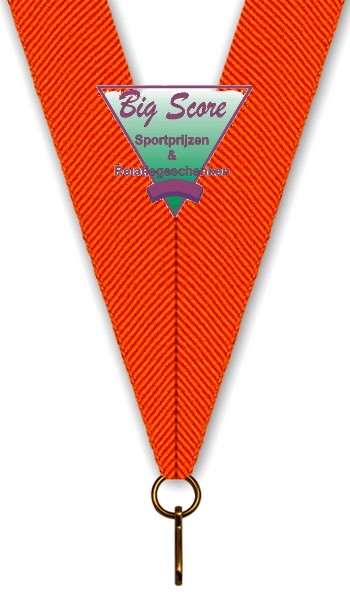 Medaillehalslint breed Oranje